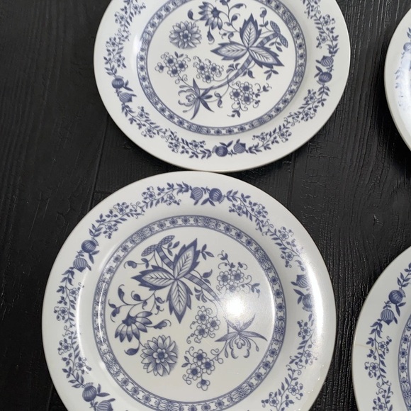 HERITAGE TEXAS WARE MELMAC BLEU HEIRLOOM BLUE ONION Melamine PLATES  (8) Vintage - Picture 7 of 14